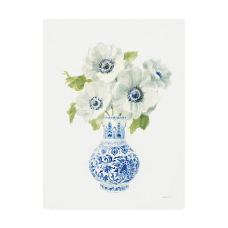 Danhui Nai 'Floral Chinoiserie White I' Canvas Art,14x19